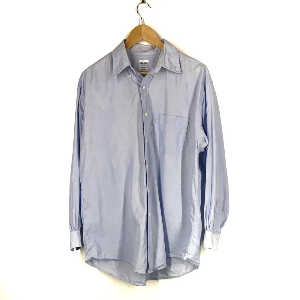 BROOKS BROTHERS,Button Down all Cotton Sz:16 Blue